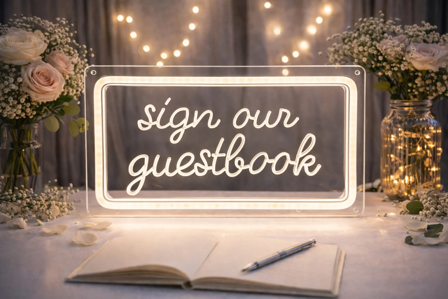 Sign Our Guestbook lichtpaneel